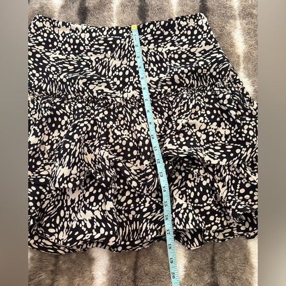 Anthropologie Maeve Tiered Mini Skirt New Size 10 Black White ANTHRO - Picture 12 of 12